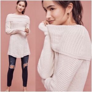 Anthropologie Angel of the North Rosie Cowl Neck Tunic Sweater